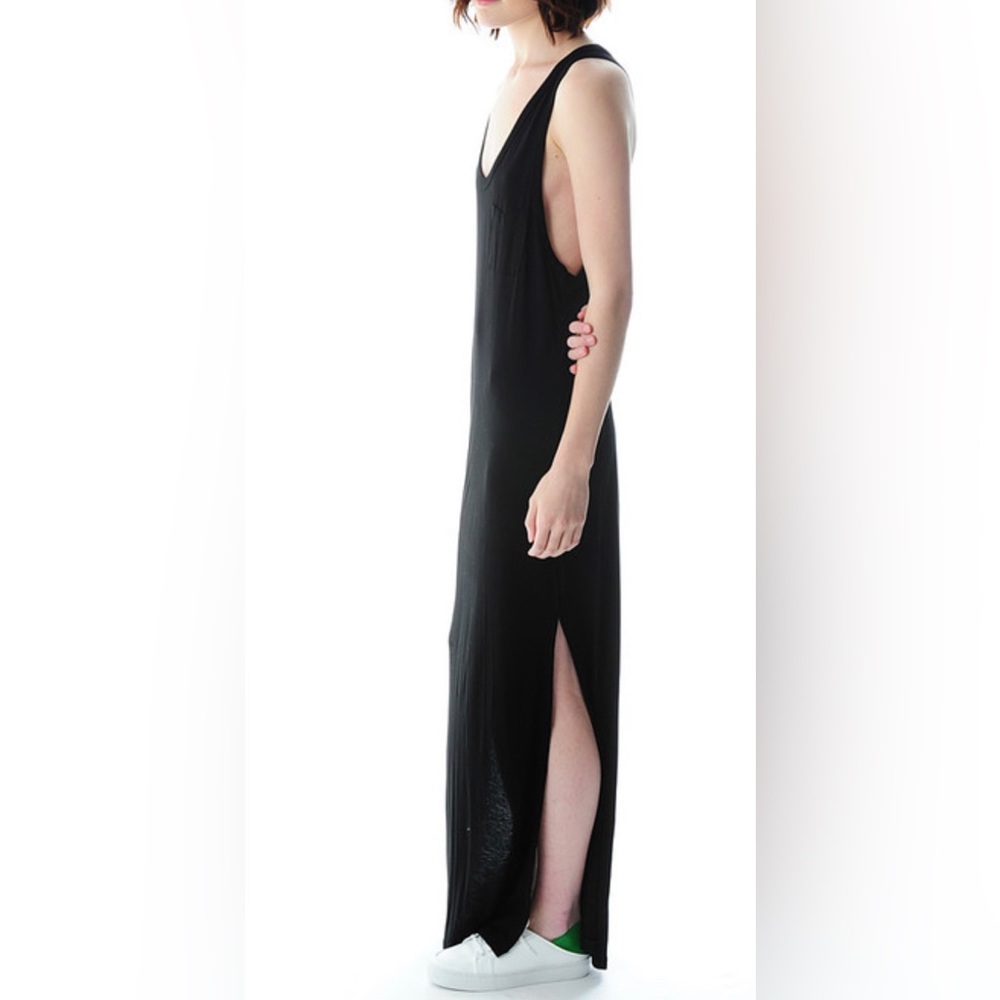 Like new T by Alexander Wang scoop neck long maxi T-shirt dress black small